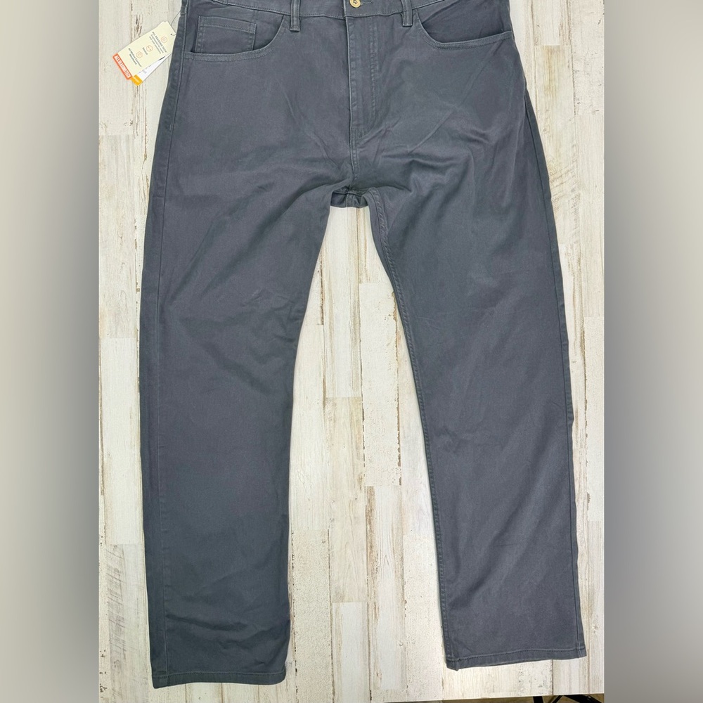 DOCKERS All Seasons Tech Straight Fit Jean Cut Pant Men's Sz 38x32 Heather Gray - Picture 4 of 13